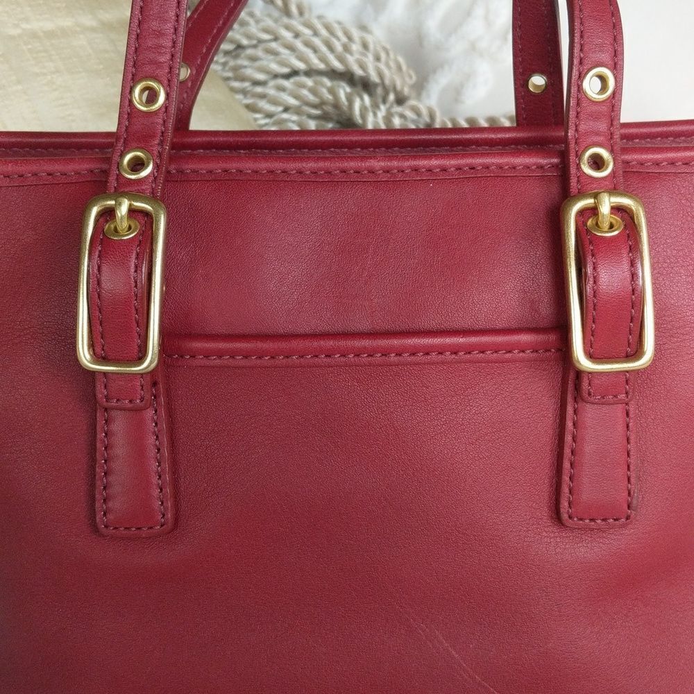 COACH Luxurious Red ♥️ Y2K Vintage Mini Tote Bag 9846 - Picture 2 of 12